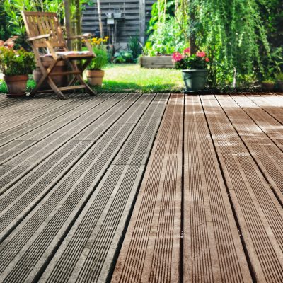 Photo d'un entretien de terrasses à Montluçon